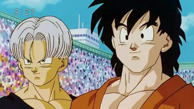 Da esquerda para direita Trunks e Goten
